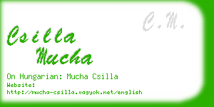 csilla mucha business card